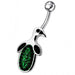 Jeweled Penguin Silver Belly Ring - Monster Piercing