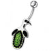 Jeweled Penguin Silver Belly Ring - Monster Piercing