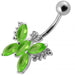 Silver Butterfly with SS Bar Navel Belly Ring - Monster Piercing