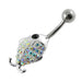 Fancy Jeweled Fish Silver Belly Ring - Monster Piercing