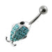 Fancy Jeweled Fish Silver Belly Ring - Monster Piercing