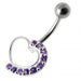 Half Heart Silver Belly Ring - Monster Piercing