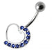 Half Heart Silver Belly Ring - Monster Piercing