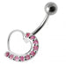 Half Heart Silver Belly Ring - Monster Piercing