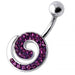 Spiral Silver Belly Ring - Monster Piercing