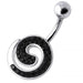 Spiral Silver Belly Ring - Monster Piercing