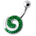 Spiral Silver Belly Ring - Monster Piercing