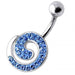 Spiral Silver Belly Ring - Monster Piercing