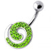 Spiral Silver Belly Ring - Monster Piercing