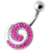 Spiral Silver Belly Ring - Monster Piercing