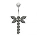 Jeweled Firefly Silver Belly Ring - Monster Piercing