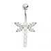 Jeweled Firefly Silver Belly Ring - Monster Piercing