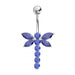 Jeweled Firefly Silver Belly Ring - Monster Piercing