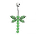 Jeweled Firefly Silver Belly Ring - Monster Piercing