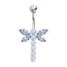 Jeweled Firefly Silver Belly Ring - Monster Piercing