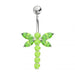 Jeweled Firefly Silver Belly Ring - Monster Piercing