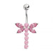 Jeweled Firefly Silver Belly Ring - Monster Piercing