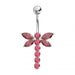 Jeweled Firefly Silver Belly Ring - Monster Piercing