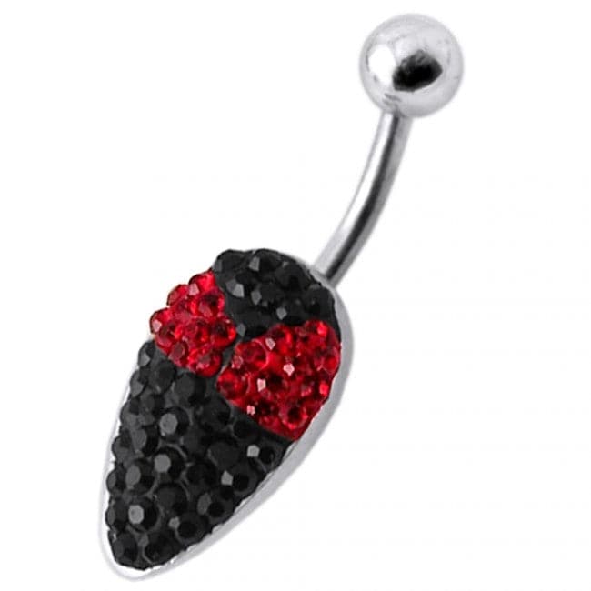 Alien Head Silver Belly Ring - Monster Piercing