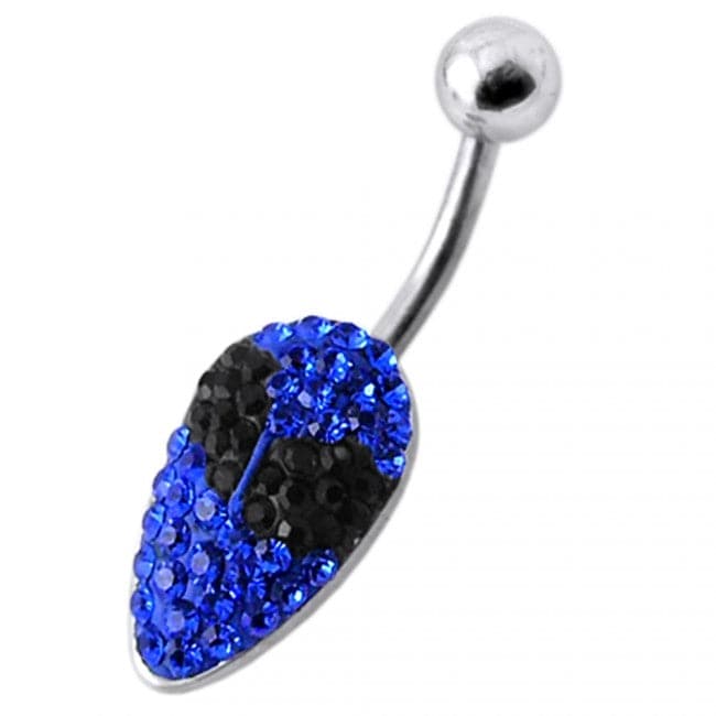 Alien Head Silver Belly Ring - Monster Piercing