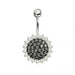 Fancy Jeweled Silver Belly Bar - Monster Piercing