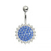 Fancy Jeweled Silver Belly Bar - Monster Piercing