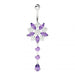 Star Cut Flower Dangling Belly Ring - Monster Piercing