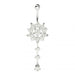 Star Cut Flower Dangling Belly Ring - Monster Piercing