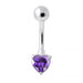 Single Heart Jeweled Navel Banana - Monster Piercing