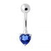 Single Heart Jeweled Navel Banana - Monster Piercing