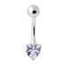 Single Heart Jeweled Navel Banana - Monster Piercing