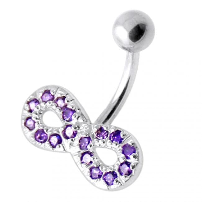 Jeweled Infinity Non Dangling Navel Bar - Monster Piercing