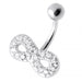 Jeweled Infinity Non Dangling Navel Bar - Monster Piercing