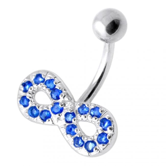 Jeweled Infinity Non Dangling Navel Bar - Monster Piercing