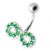 Jeweled Infinity Non Dangling Navel Bar - Monster Piercing