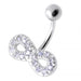 Jeweled Infinity Non Dangling Navel Bar - Monster Piercing