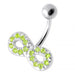 Jeweled Infinity Non Dangling Navel Bar - Monster Piercing