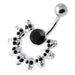 Multi Skull Non Dangling Belly Bar - Monster Piercing