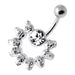 Multi Skull Non Dangling Belly Bar - Monster Piercing