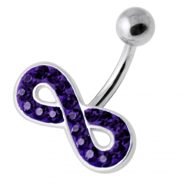 Multi Jeweled Infinity Non Dangling Belly Banana - Monster Piercing