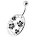 Flower in frame Non Dangling Belly Bar - Monster Piercing