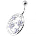 Flower in frame Non Dangling Belly Bar - Monster Piercing