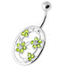 Flower in frame Non Dangling Belly Bar - Monster Piercing