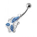 Multi Jeweled Flying Butterfly Navel Banana - Monster Piercing