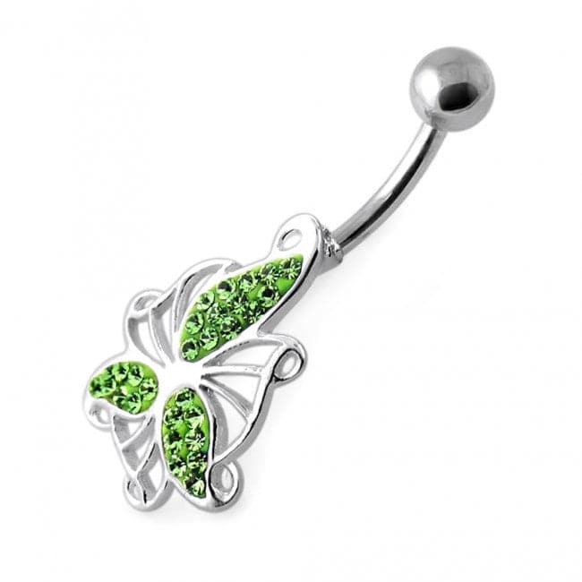 Multi Jeweled Flying Butterfly Navel Banana - Monster Piercing