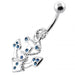 Anchor and Rope Jewelled Navel Bar - Monster Piercing