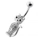 Jewelled Cat Navel Bar - Monster Piercing