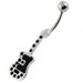 Multi Jeweled Guitar Belly Button Ring - Monster Piercing