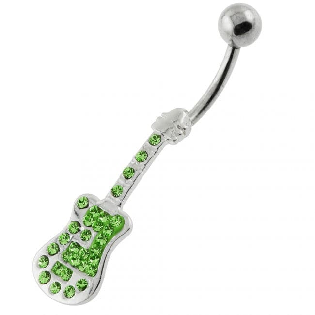 Multi Jeweled Guitar Belly Button Ring - Monster Piercing