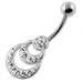 Multi Jeweled waves Navel Belly Piercing - Monster Piercing